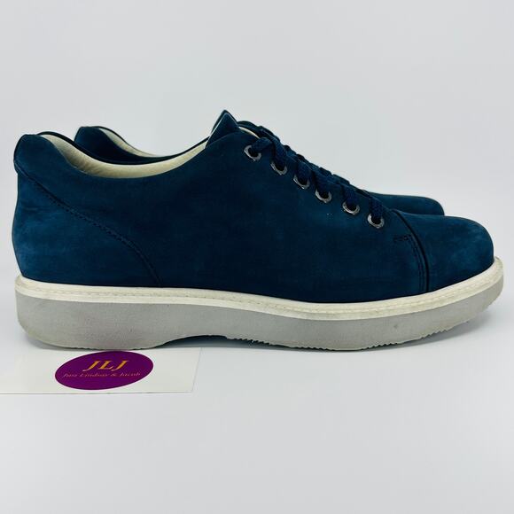 Samuel Hubbard Men's Hubbard Fast Navy Blue Nubuck Low Top Shoes Size 7.5 - Picture 1 of 11